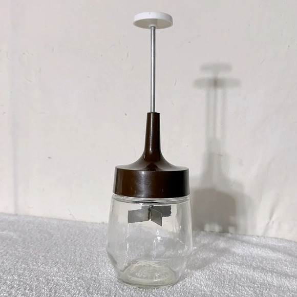 Vintage Androck Food Nut Chopper MCM Glass Jar Dicer Retro Kitchen Chopper - Picture 3 of 16